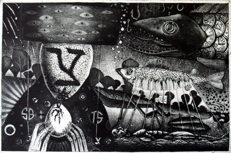 Буквы ивритского алфавита художников Соостера и Бунькова