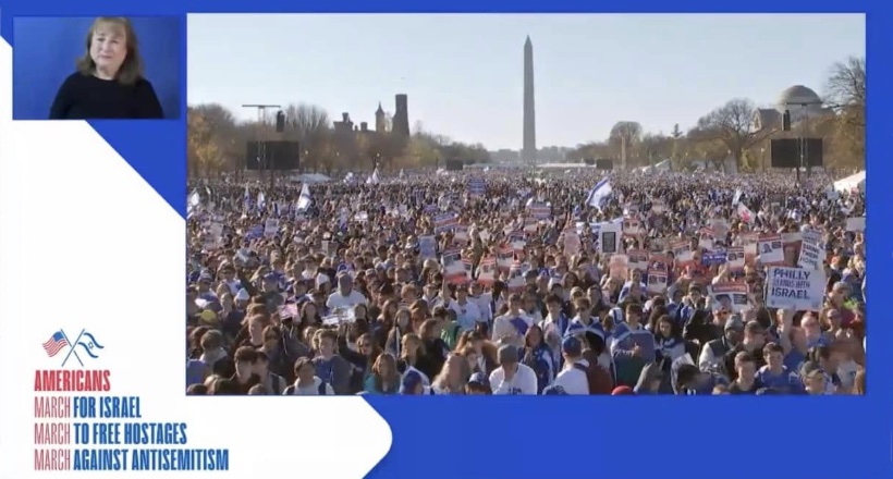 MARCH FOR ISRAEL ON THE NATIONAL MALL IN WASHINGTON DC